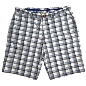 Tommy Bahama Plaid Stretch Shorts Preppy Classic Nautical Coastal Beach Bum Golf